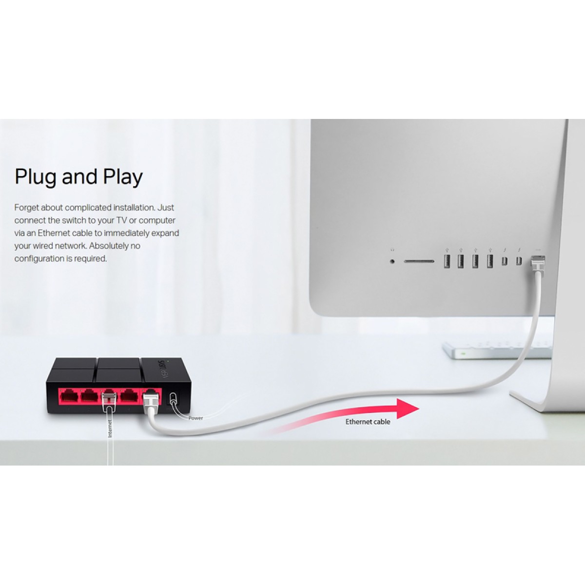 MERCUSYS desktop switch MS105G, 5x 10/100/1000 Mbps, V2.40