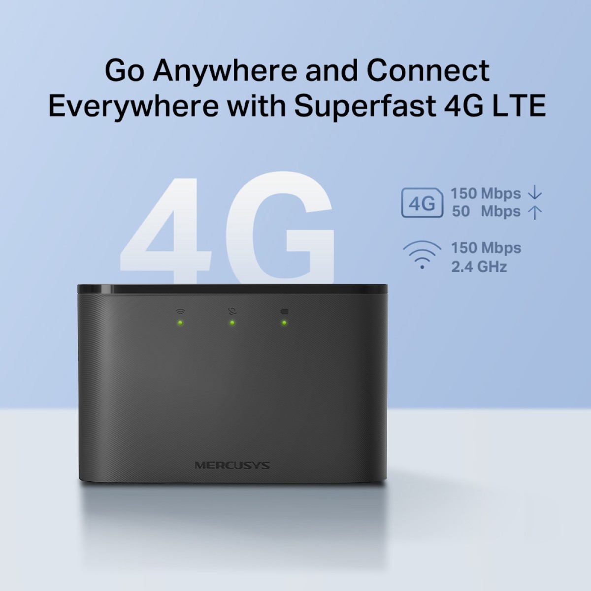 MERCUSYS router MT110, 4G LTE, WiFi 150 Mbps, 2200mAh, Ver. 2.0