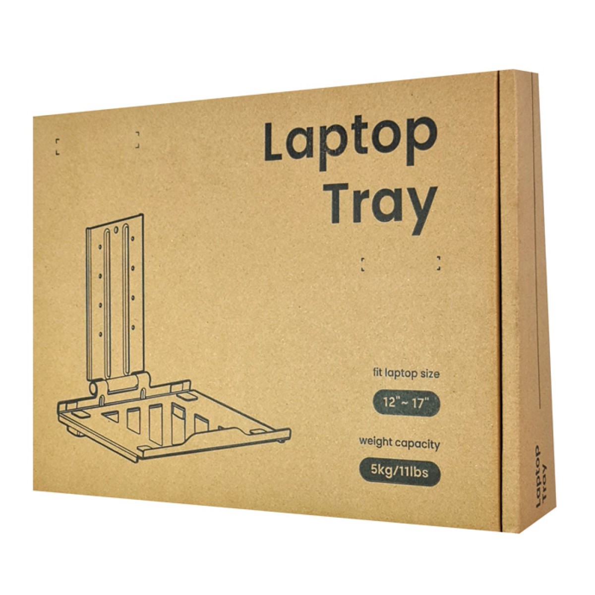 BRATECK βάση laptop NBH-7 για βάση οθονών VESA, έως 17", μαύρη