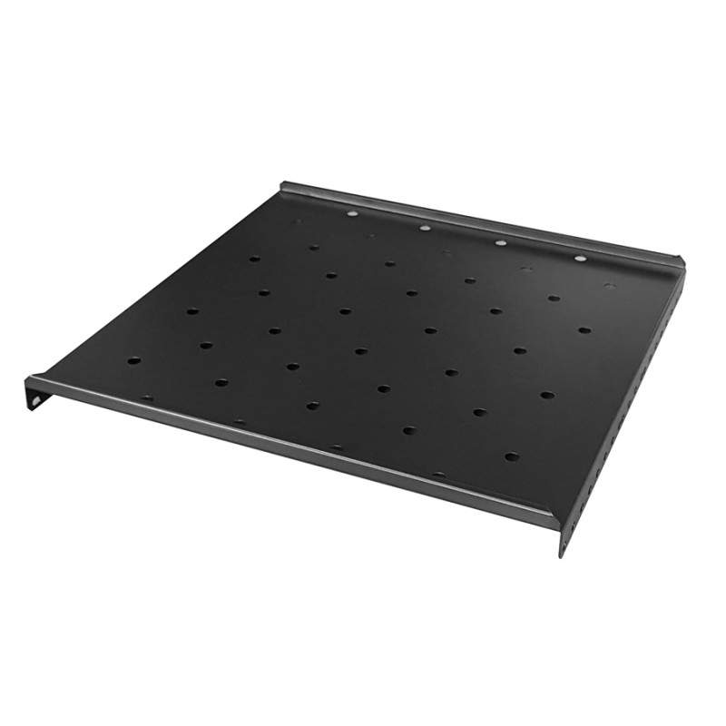 POWERTECH σταθερό ράφι για rack 19" NETW-0005, βάθος 475mm, μαύρο, 2τμχ