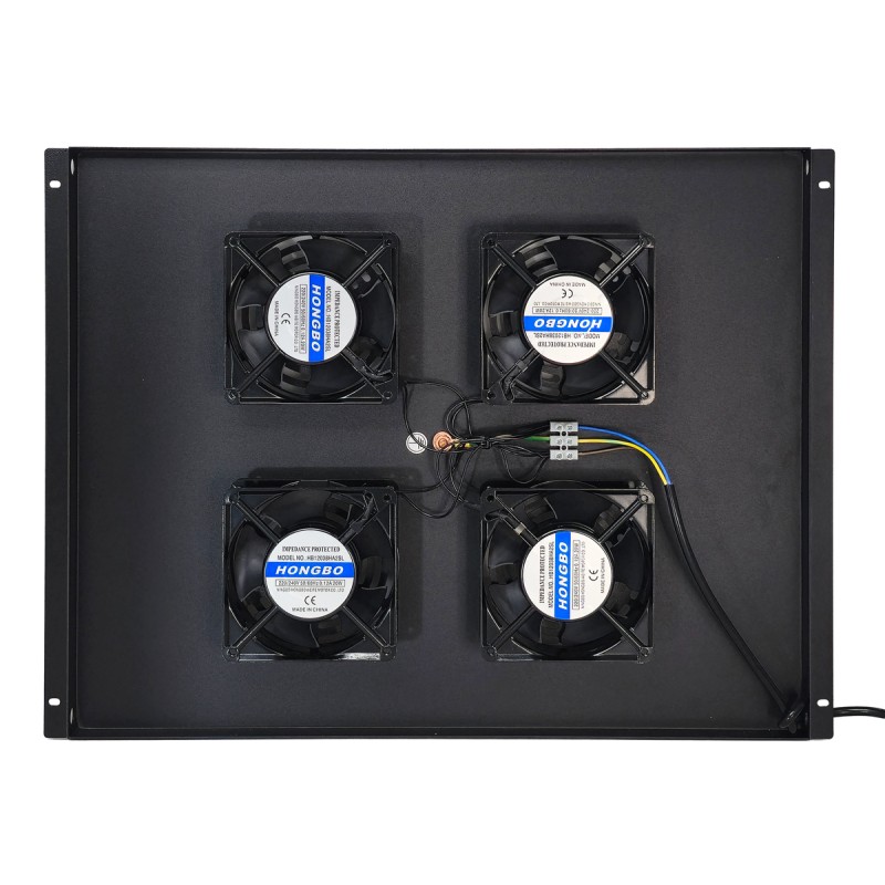 POWERTECH cooling fan για rack NETW-0044, 4x fans με μεταλλικό tray, 1.5m καλώδιο schuko, 54.5x41cm