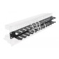 POWERTECH cable management NETW-0047 για rack 19"/1U, μεταλλικό, μαύρο