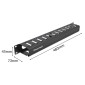 POWERTECH cable management NETW-0047 για rack 19"/1U, μεταλλικό, μαύρο