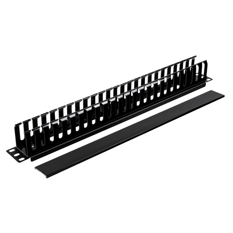 POWERTECH cable management NETW-0048 για rack 19"/1U, πλαστικό, μαύρο
