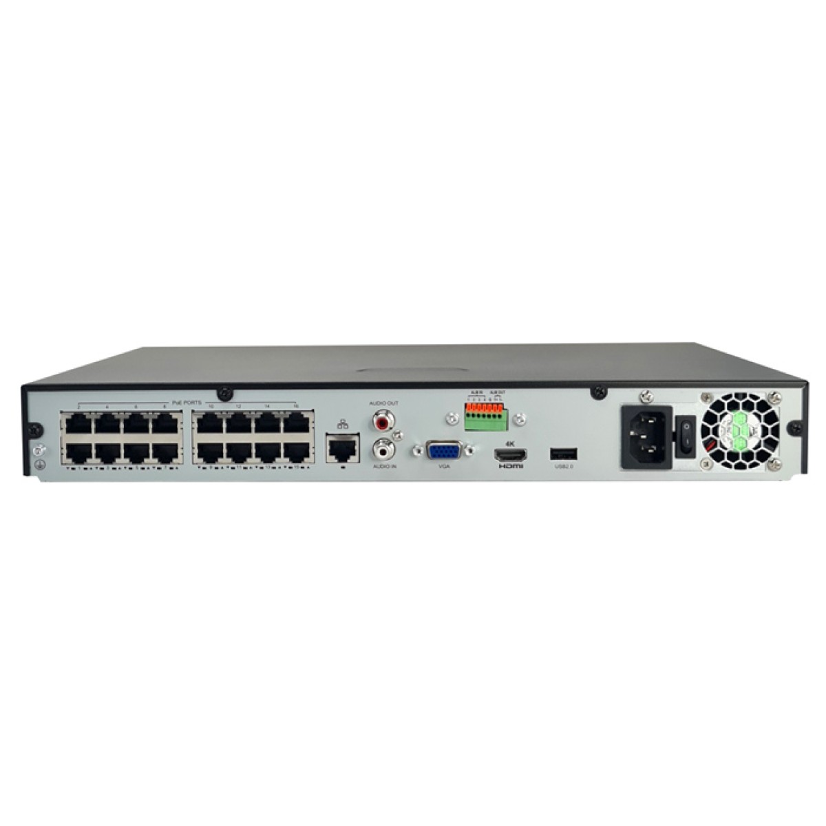 UNIARCH NVR καταγραφικό NVR-216S2-P16, H.265/H.264, 8MP, 16 κανάλια PoE
