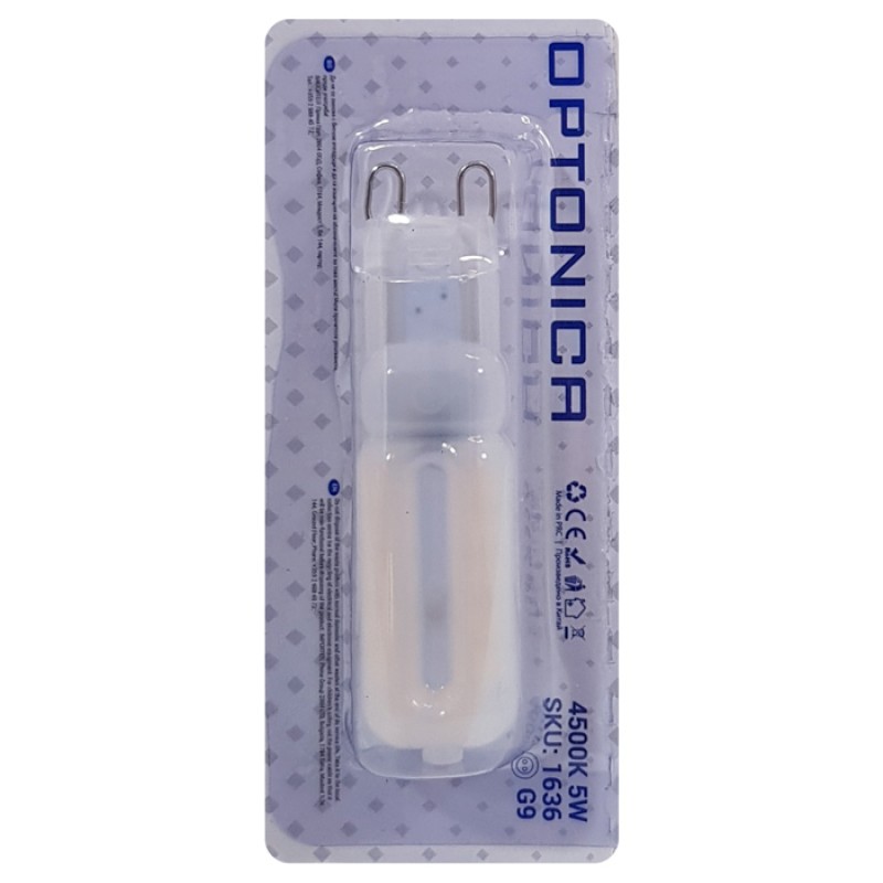 OPTONICA LED λάμπα 1636, 5W, 4500K, G9, 400lm