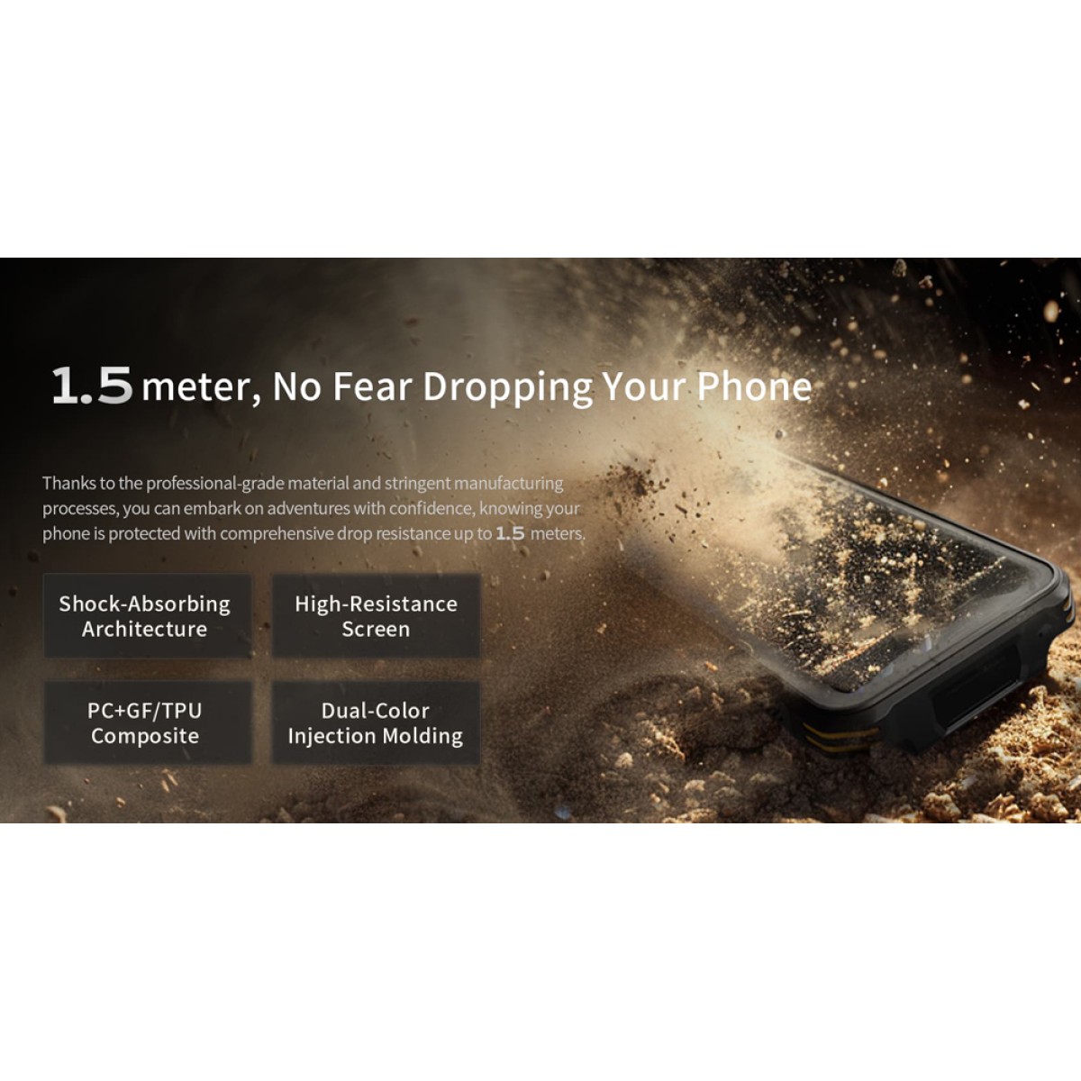 ONERUGGED smartphone P1, 6.56", 8/128GB, 5800mAh, IP68/MIL-STD 810H/Atex Zone 2, μαύρο