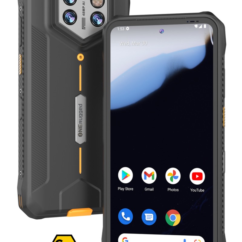 ONERUGGED smartphone P1, 6.56", 8/128GB, 5800mAh, IP68/MIL-STD 810H/Atex Zone 2, μαύρο