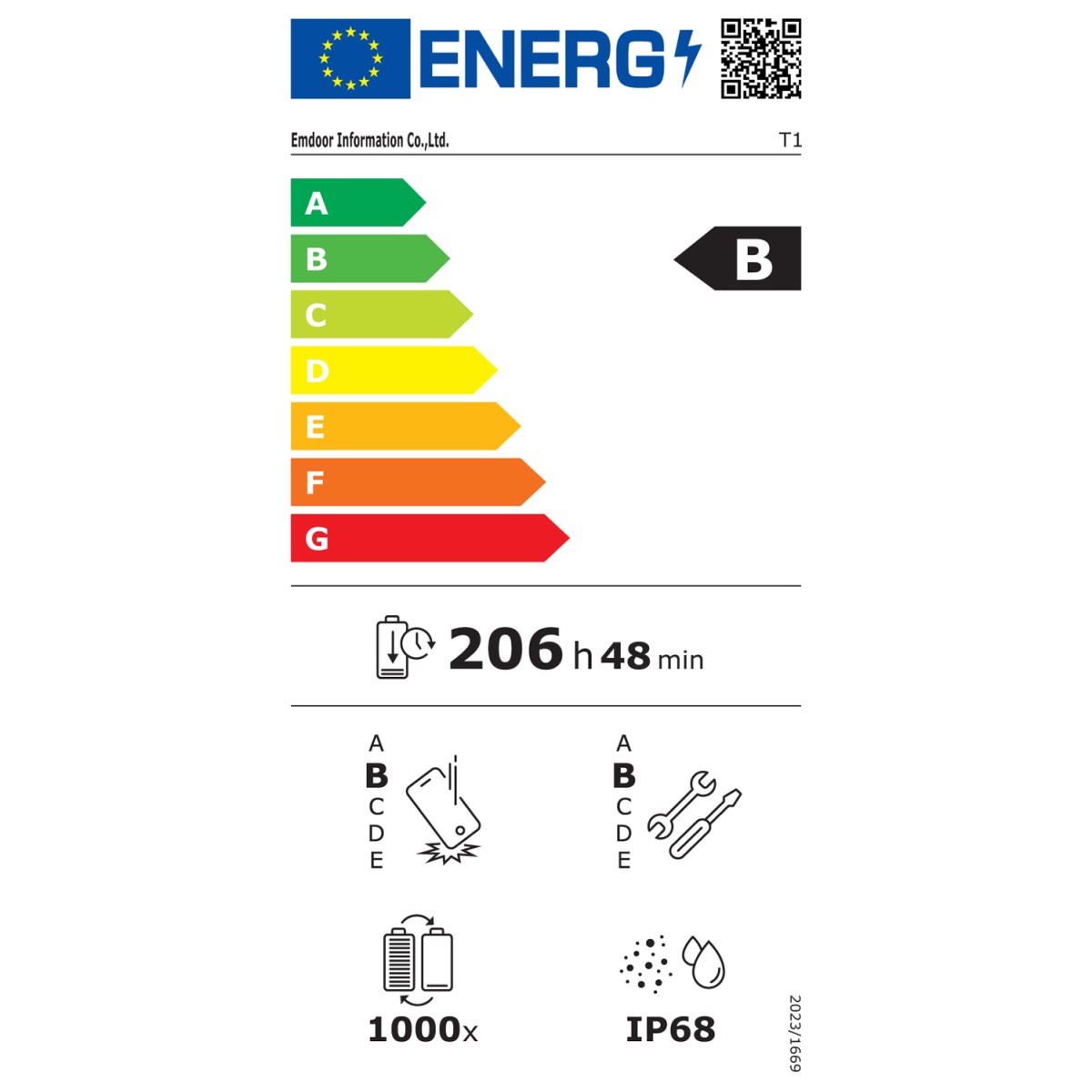 ONERUGGED tablet T1, 8.68", 8/128GB, 4G, 8000mAh, IP68/MIL-STD 810H/Atex Zone 2, μαύρο