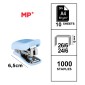 MP mini συρραπτικό PA636P με ανταλλακτικά, 24/6 - 26/6, 10 φύλλα, μπλε