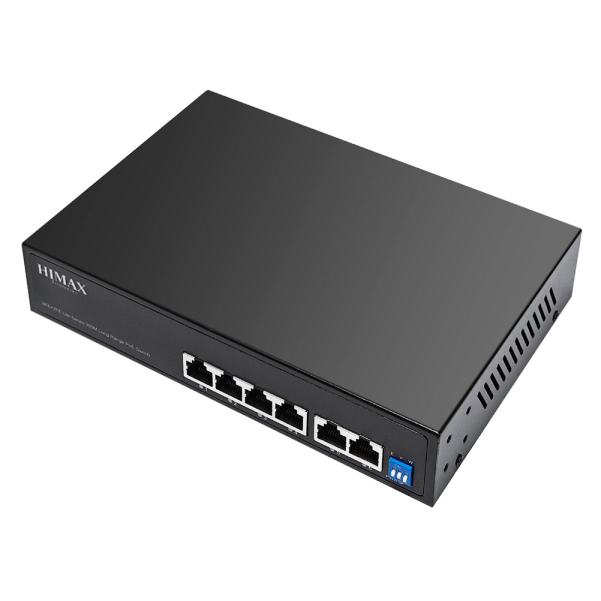 HIMAX PoE switch PS1402E-L, 4x Ethernet PoE & 2x Ethernet θύρες, έως 100Mbps