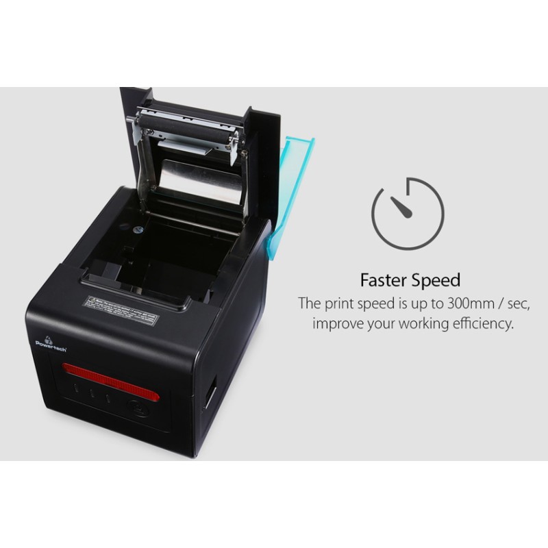 POWERTECH θερμικός εκτυπωτής κουζίνας PT-1107, USB/Bluetooth/Ethernet/WiFi/Serial