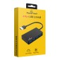POWERTECH USB hub PT-1145, 4x θυρών, 5Gbps, USB σύνδεση, μαύρο