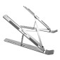 POWERTECH μεταλλική βάση laptop PT-1160, έως 18", foldable, ασημί
