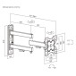 POWERTECH επιτοίχια βάση τηλεόρασης PT-1279, 13-32", έως 20kg, full motion