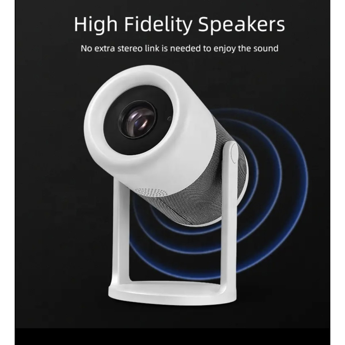 POWERTECH smart βιντεοπροβολέας PT-1305, 1080p, WiFi, Android, 170 ANSI lumens, λευκός