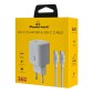 POWERTECH φορτιστής τοίχου PT-1350 με καλώδιο, USB-C, 36W, GaN, λευκός