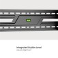 POWERTECH επιτοίχια βάση τηλεόρασης PT-1368, 43-100", έως 75kg, ρυθμιζόμενη κλίση