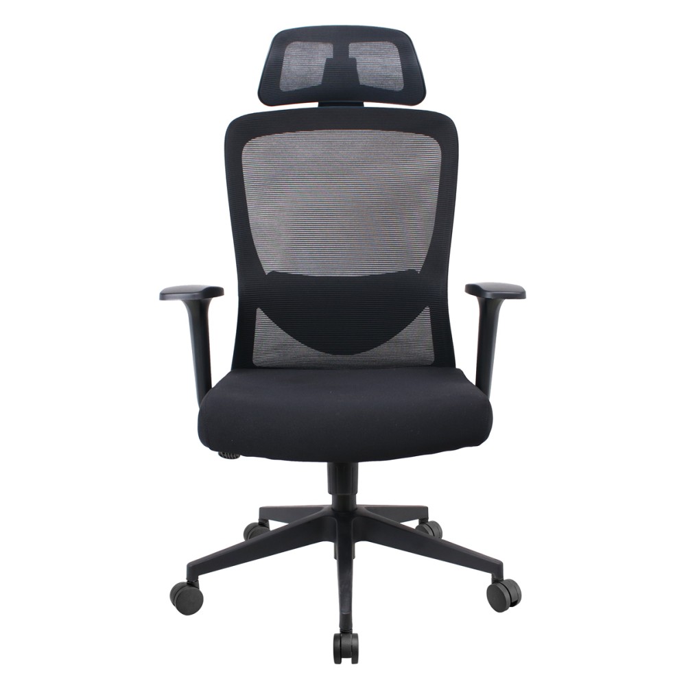 POWERTECH καρέκλα γραφείου PT-1390 με μπράτσα και ανάκλιση, ρυθμιζόμενο ύψος, μαύρη