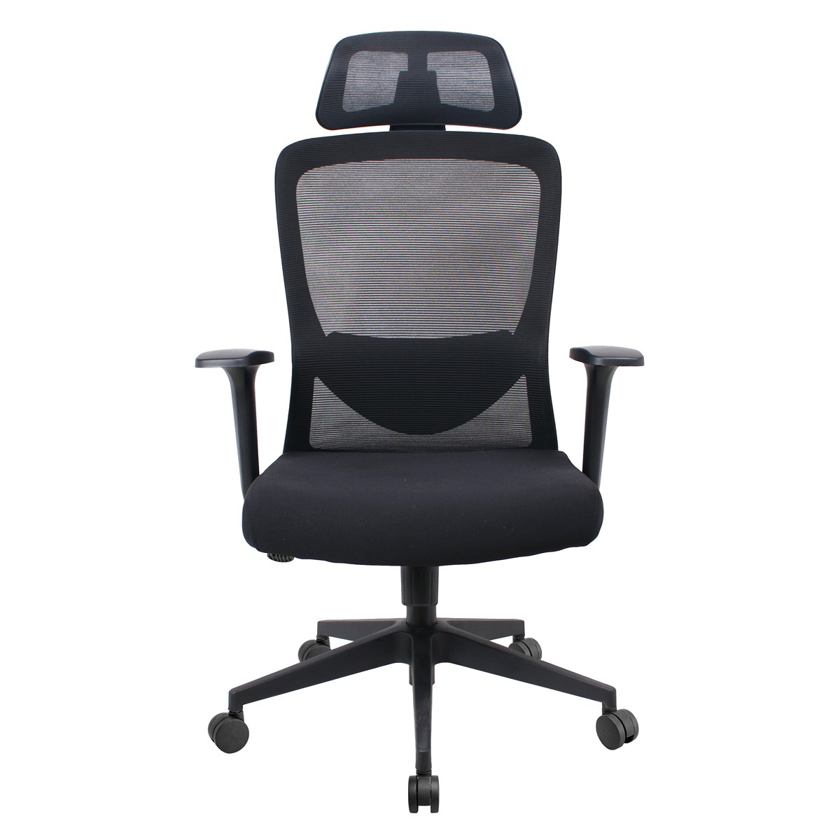 POWERTECH καρέκλα γραφείου PT-1390 με μπράτσα και ανάκλιση, ρυθμιζόμενο ύψος, μαύρη