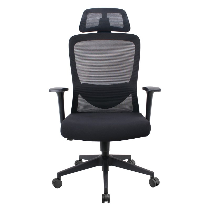 POWERTECH καρέκλα γραφείου PT-1390 με μπράτσα και ανάκλιση, ρυθμιζόμενο ύψος, μαύρη