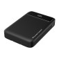 POWERTECH power bank με καλώδια και οθόνη PT-1417 10000mAh, 22.5W, μαύρο