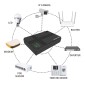 POWERTECH mini DC UPS PT-1434, 18W, 10400mAh, 3x DC, USB/LAN/POE, μαύρο