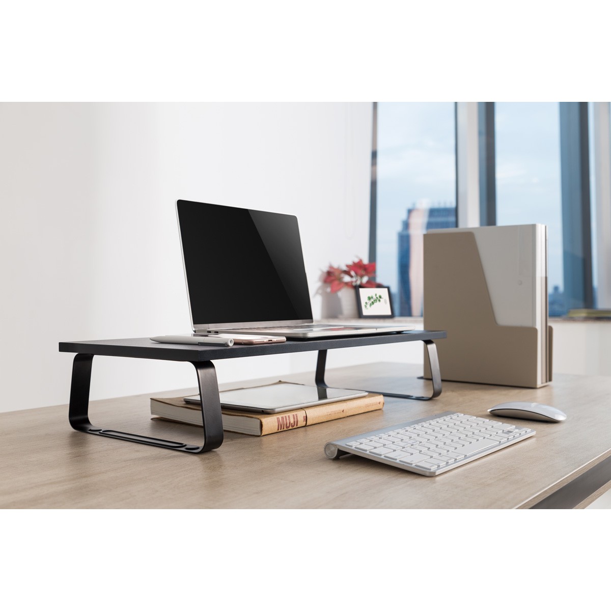 POWERTECH επιτραπέζια βάση οθόνης/laptop PT-1444, 13-32", έως 20kg, μαύρη