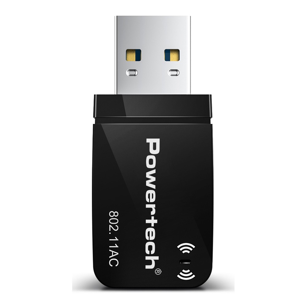 POWERTECH ασύρματος USB αντάπτορας δικτύου PT-1450, 1300Mbps dual band WiFi