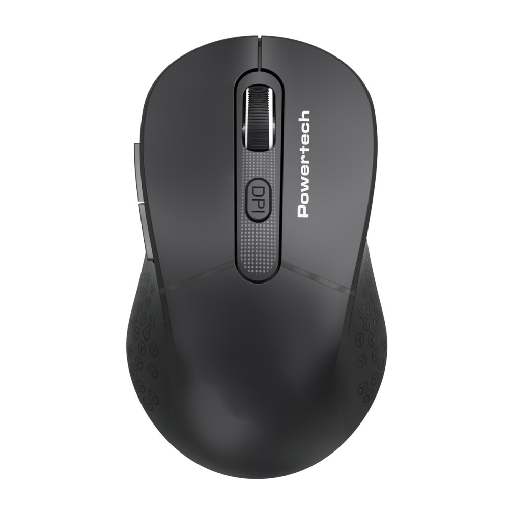 POWERTECH ασύρματο ποντίκι PT-1466, USB δέκτης, έως 1600DPI, μαύρο