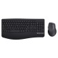 POWERTECH set ποντίκι & πληκτρολόγιο PT-1490, 2.4GHz & Bluetooth, μαύρο