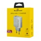POWERTECH φορτιστής τοίχου PT-1493, USB/USB-C, 20W, λευκός