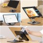POWERTECH επιτραπέζια βάση για tablet PT-1494, περιστρεφόμενη, foldable, μαύρη