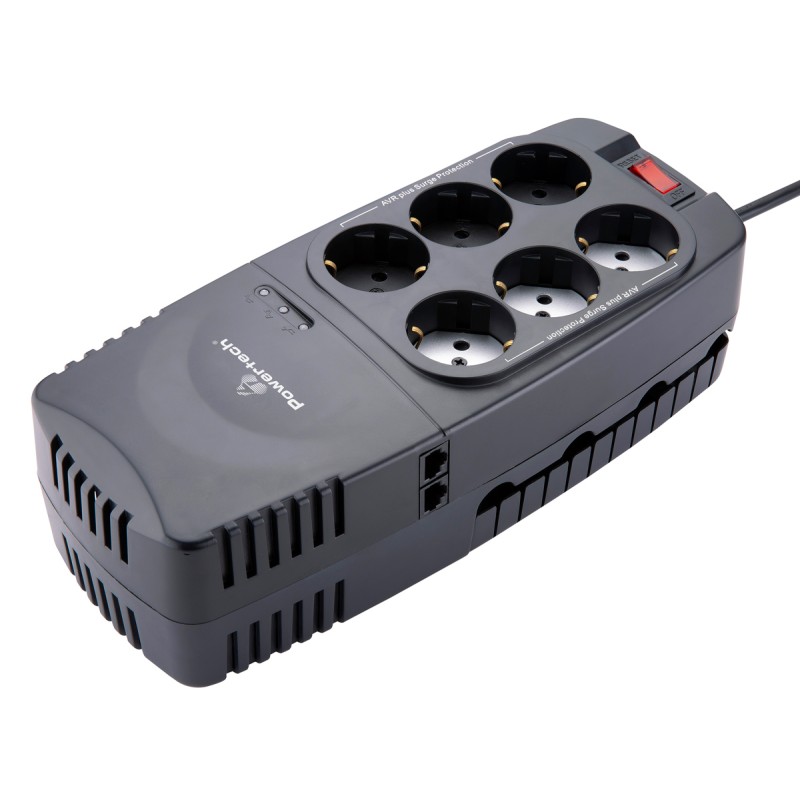 POWERTECH σταθεροποιητής ρεύματος PT-1496, 2000VA/1000W, 6x schuko