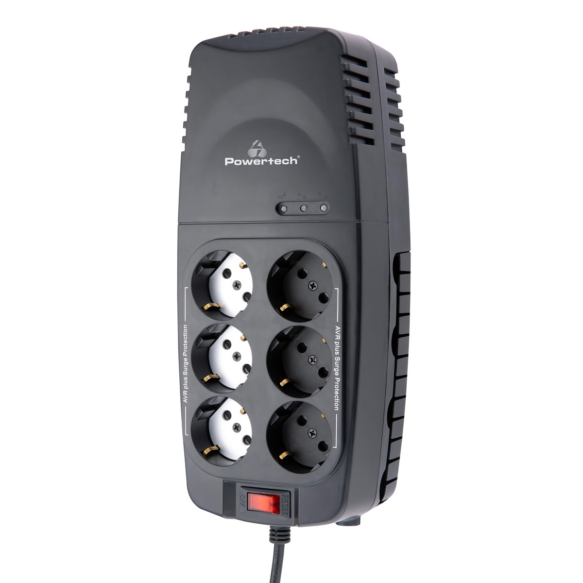 POWERTECH σταθεροποιητής ρεύματος PT-1496, 2000VA/1000W, 6x schuko