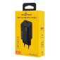 POWERTECH φορτιστής τοίχου PT-1501, USB/USB-C, 65W, GaN, μαύρος