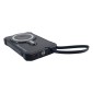 POWERTECH ηλιακό power bank PT-1505 με καλώδιο & φακό, 10000mah, magnetic wireless, 35W, μαύρο