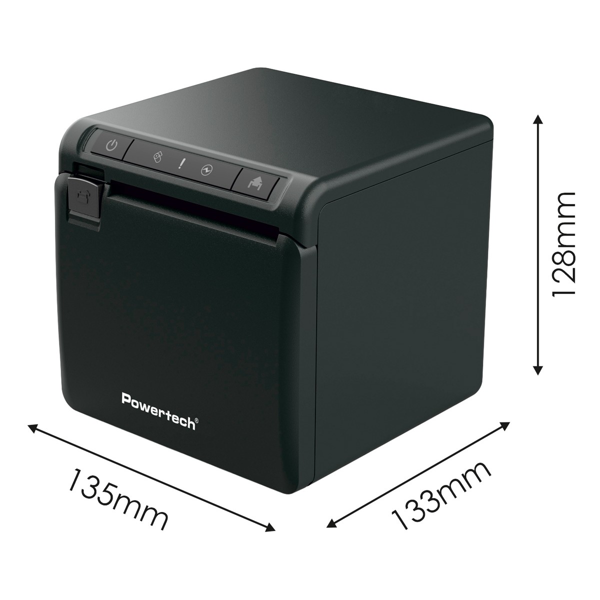 POWERTECH θερμικός εκτυπωτής αποδείξεων PT-1507, USB/Ethernet/Serial, auto cutter, μαύρος
