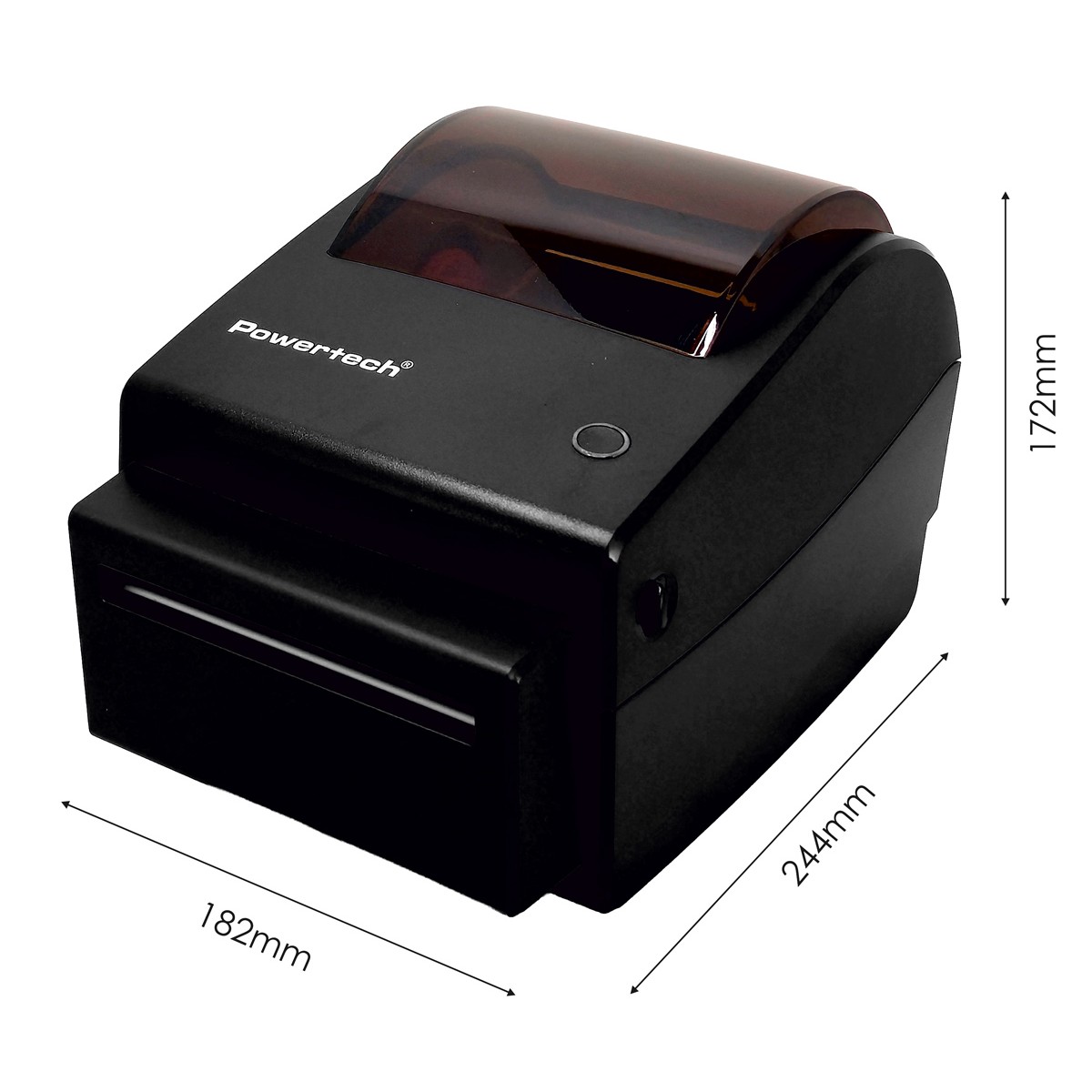 POWERTECH θερμικός εκτυπωτής ετικετών PT-1510, USB/Ethernet/Serial, auto cutter, μαύρος