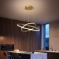 POWERTECH LED φωτιστικό οροφής PT-1530, 60W, 4000K, Φ80x120cm, χρυσό