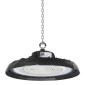 POWERTECH LED φωτιστικό καμπάνα PT-1531, 100W, 6500K, Φ30x11cm, IP65, μαύρο