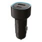 POWERTECH φορτιστής αυτοκινήτου PT-1539, USB & USB-C, 85W, μαύρος
