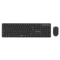POWERTECH set ασύρματο ποντίκι & πληκτρολόγιο PT-1540, 2.4GHz & Bluetooth, αθόρυβο, μαύρο