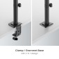 POWERTECH βάση γραφείου για 2x οθόνες PT-1552, 17-32", έως 10kg