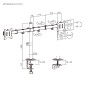 POWERTECH βάση γραφείου για 2x οθόνες PT-1552, 17-32", έως 10kg