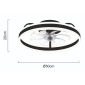 POWERTECH ανεμιστήρας οροφής PT-1560 με LED φως, 45W, Φ50x20cm, μαύρος