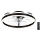POWERTECH ανεμιστήρας οροφής PT-1560 με LED φως, 45W, Φ50x20cm, μαύρος