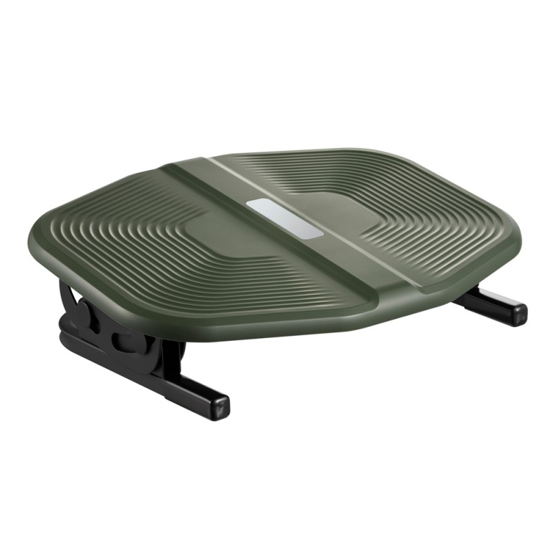 POWERTECH υποπόδιο γραφείου PT-1566 με ρυθμιζόμενη κλίση, μαύρο/λαδί