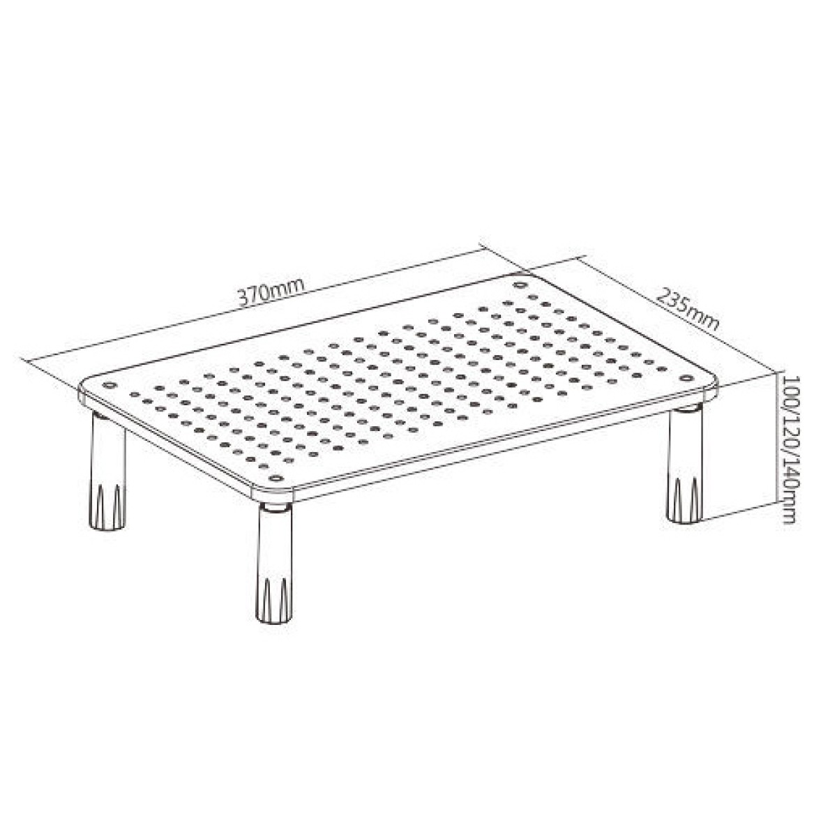 POWERTECH επιτραπέζια βάση οθόνης/laptop PT-1568, 13-32", έως 20kg