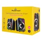 POWERTECH ηχεία PT-1575 με RGB φωτισμό, 2x 5W, Bluetooth & USB/USB-C, μαύρα